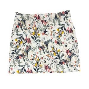 Westport Cream Floral Pattern Active Skort w/ Pockets (Size L)